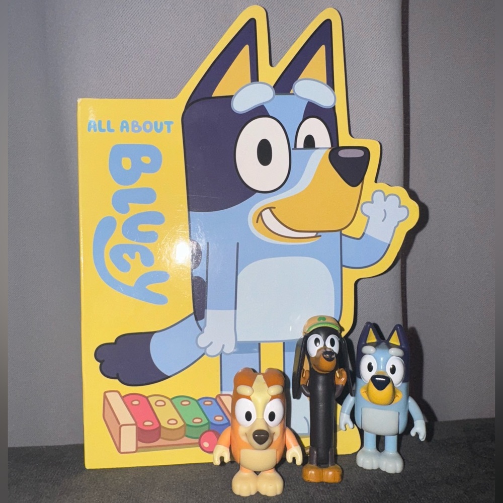 Bluey book and figures bundle